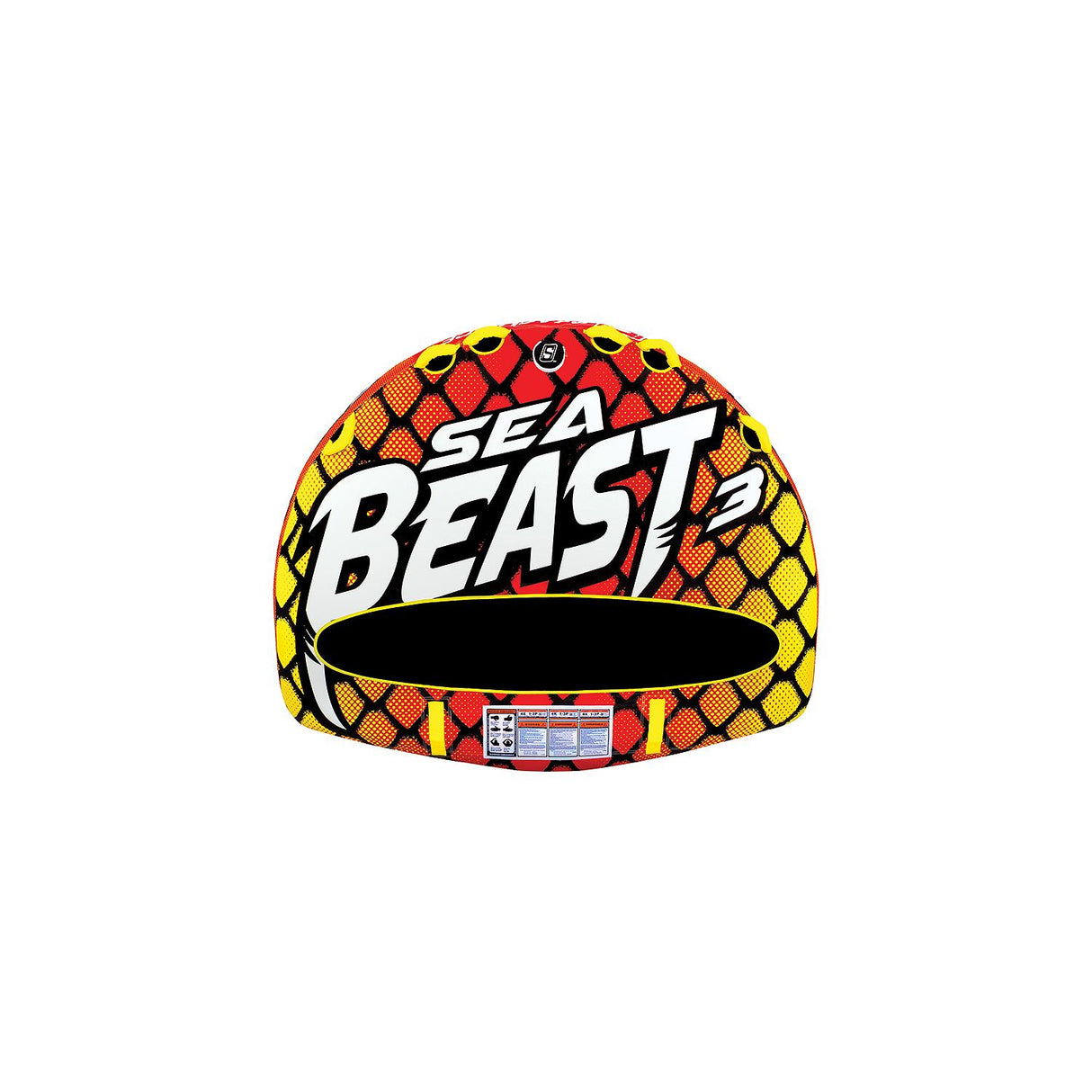 Seachoice 86931 Sea Beast Deck Tube, Reinforced Towing System, For 1 to 3 Riders Up to 510 Lbs., 75 In. X 62 In.