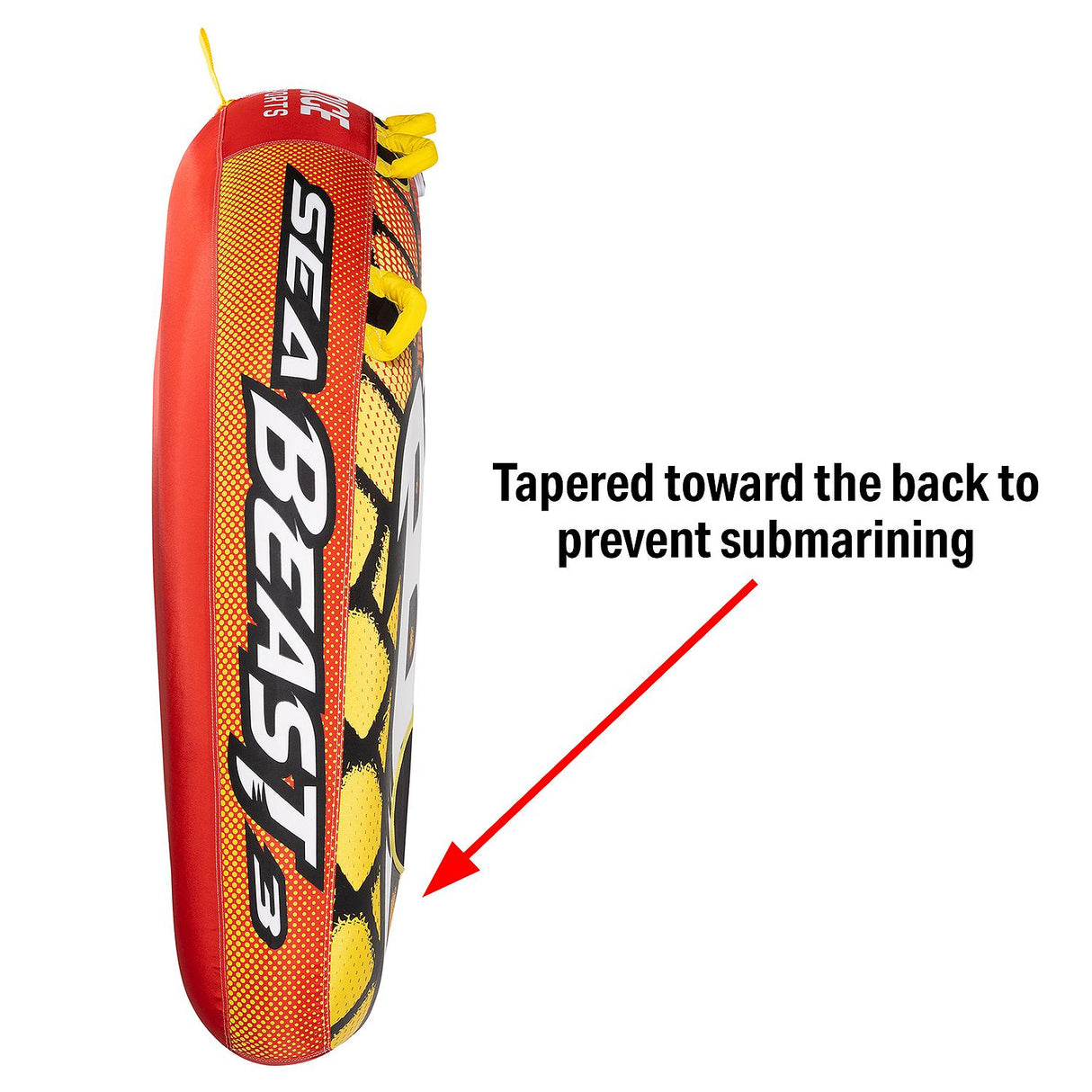 Seachoice 86931 Sea Beast Deck Tube, Reinforced Towing System, For 1 to 3 Riders Up to 510 Lbs., 75 In. X 62 In.