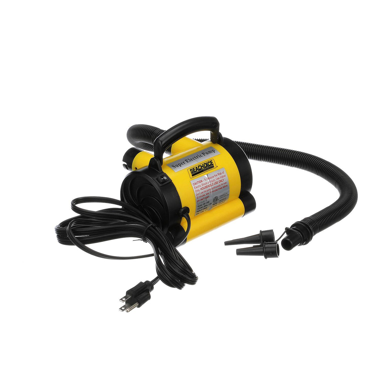 Seachoice 86986 Portable 120V Super Electric Air Pump, w/ 10-Ft. Power Cord, .78 PSI, For Boating and General Inflatables
