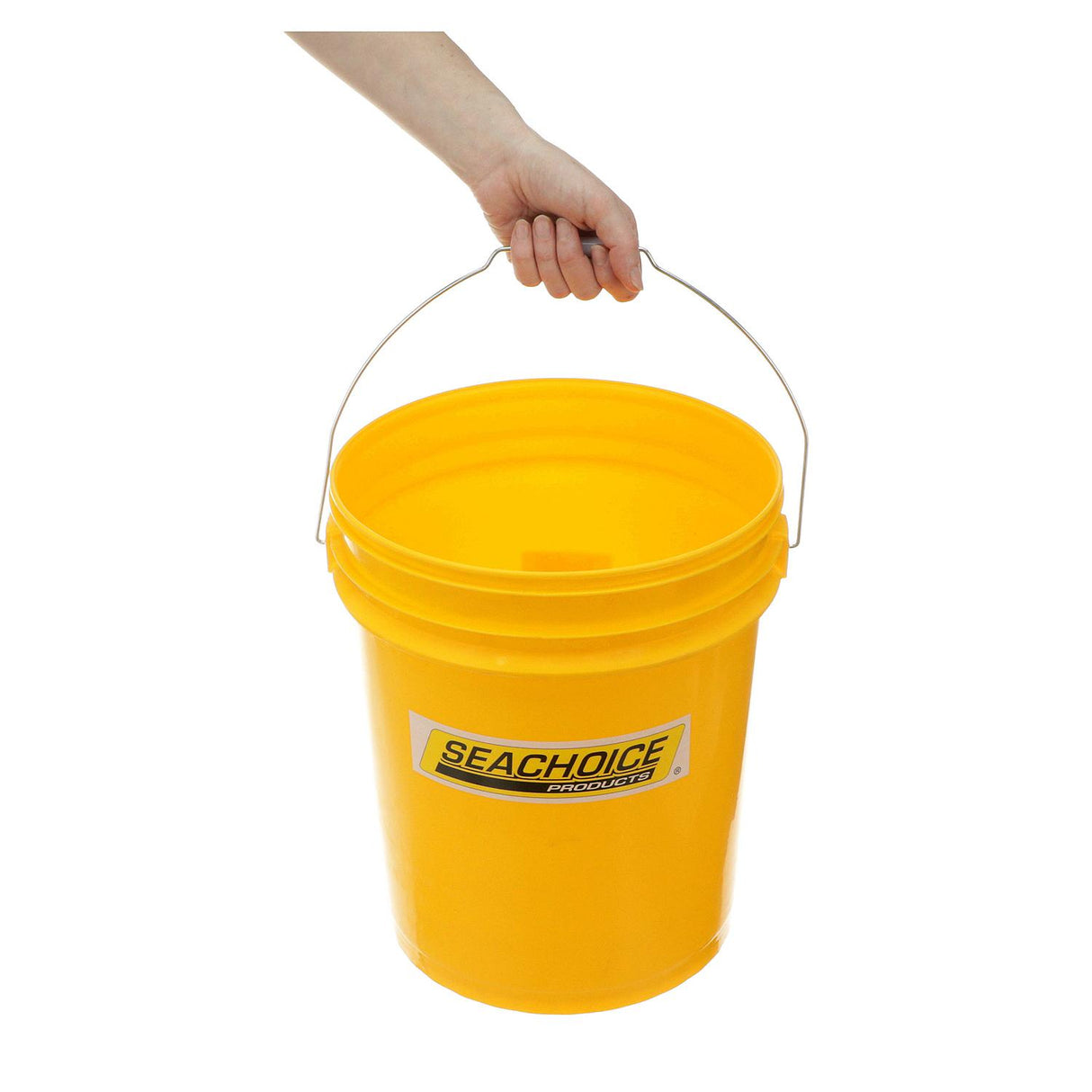 Seachoice 5-Gallon Plastic Bucket w/ Metal Handle, Yellow