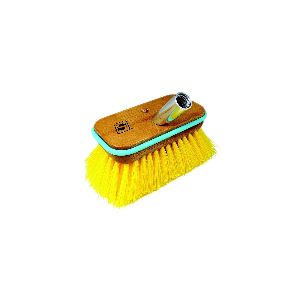 Seachoice 90481 Deck Brush with Bumper and Threaded Adapter, Size: 6", Medium