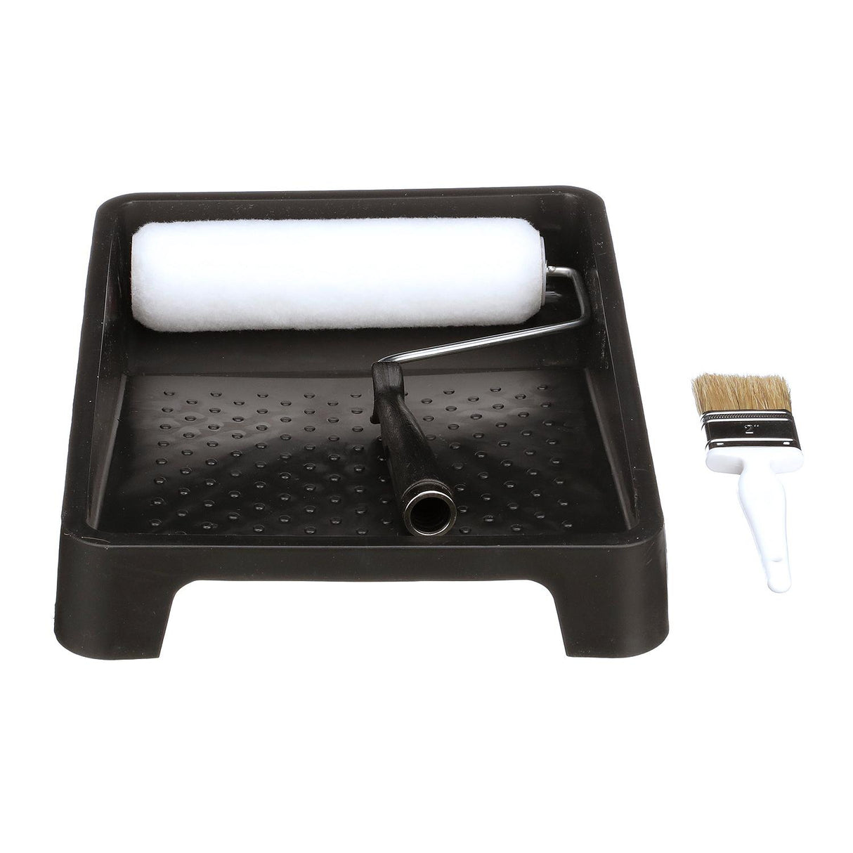 Seachoice 4-Piece Plastic Paint Kit, 9 in. Wire Frame, 2 in. Double Wide Chip Brush, 9 in. Roller, Paint Tray