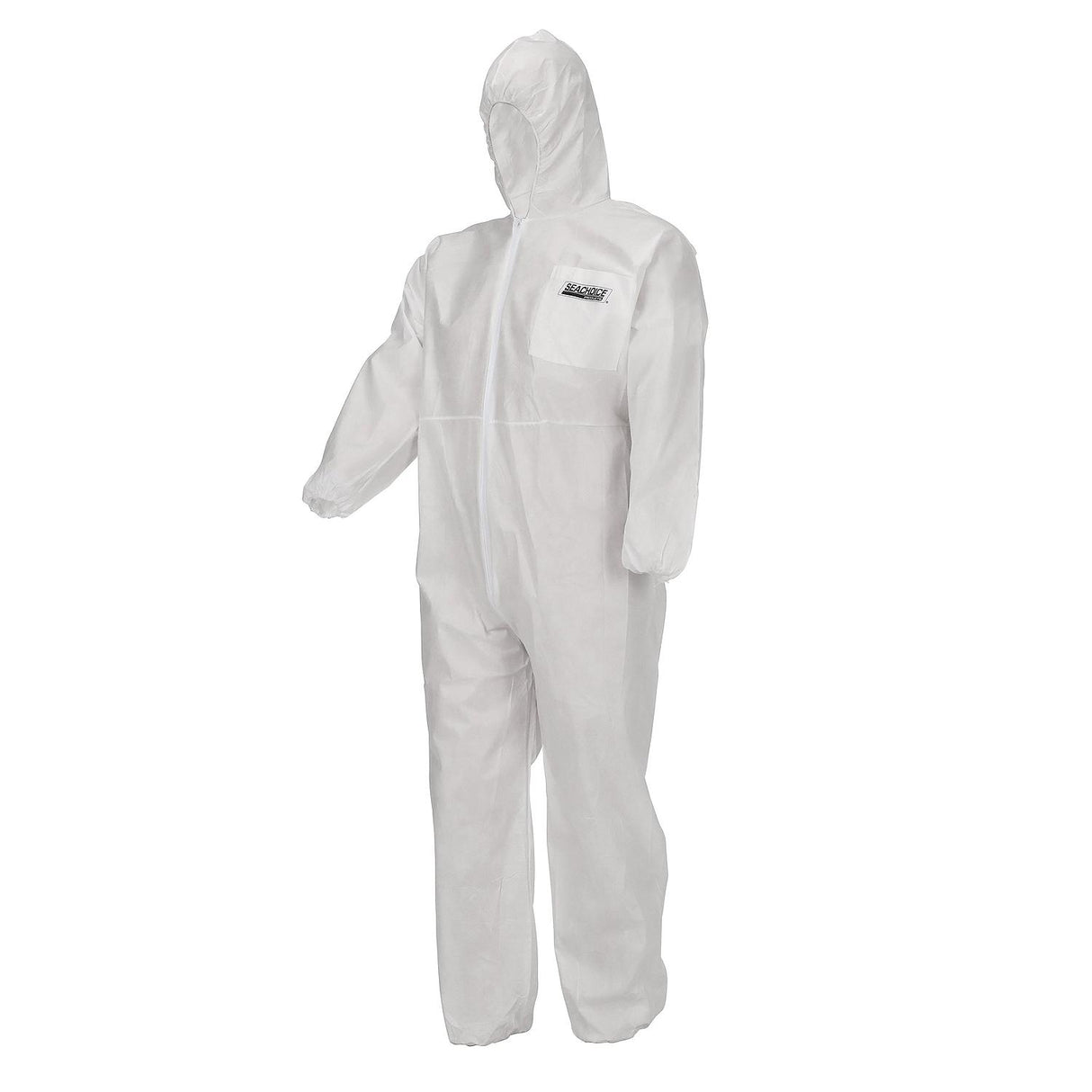 Seachoice 93131 SMS Breathable Disposable Paint Suit With Hood