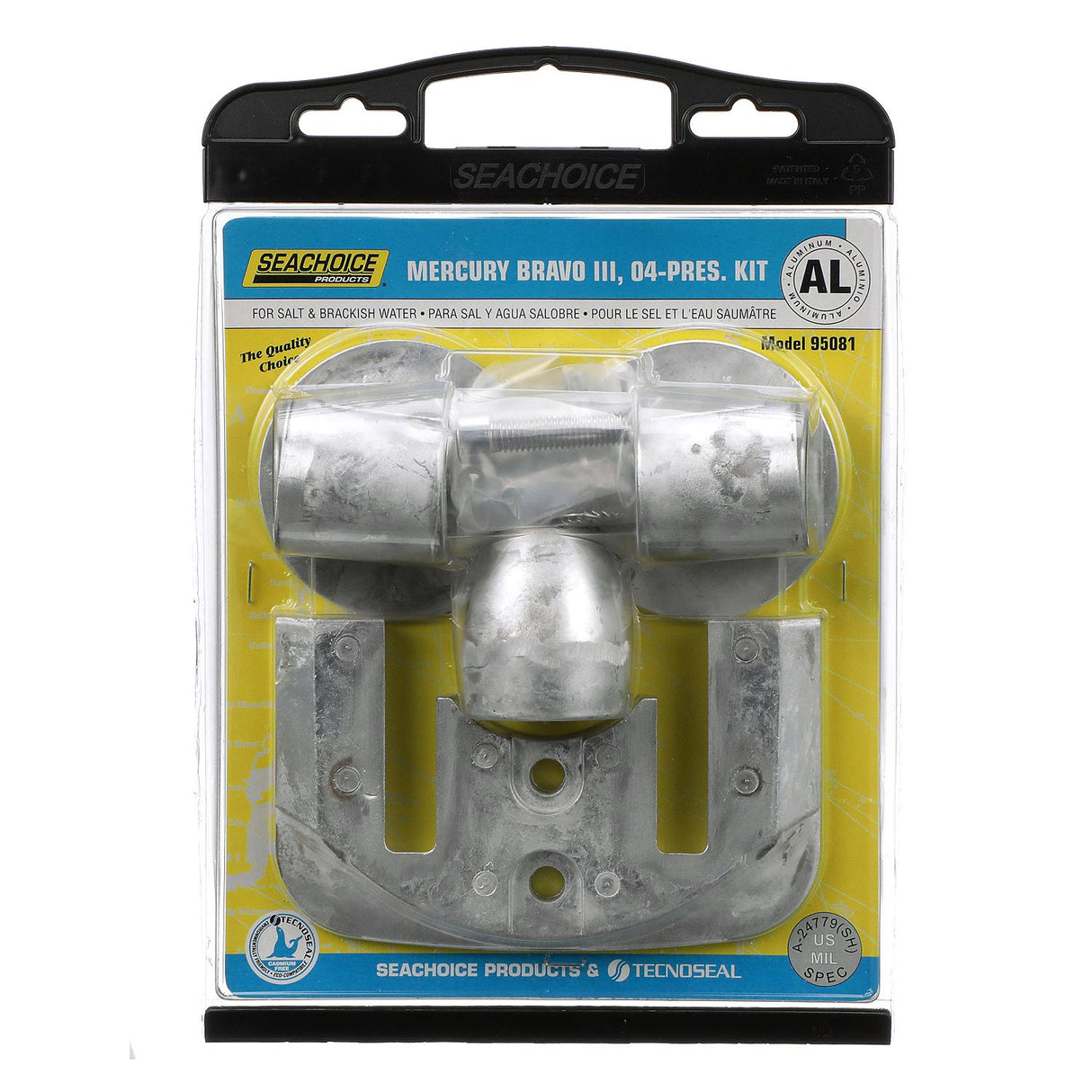 Seachoice 95081 Anode Kit, Mercruiser Bravo III (2004-Present), Aluminum, Cadmium-Free, Environmentally Friendly
