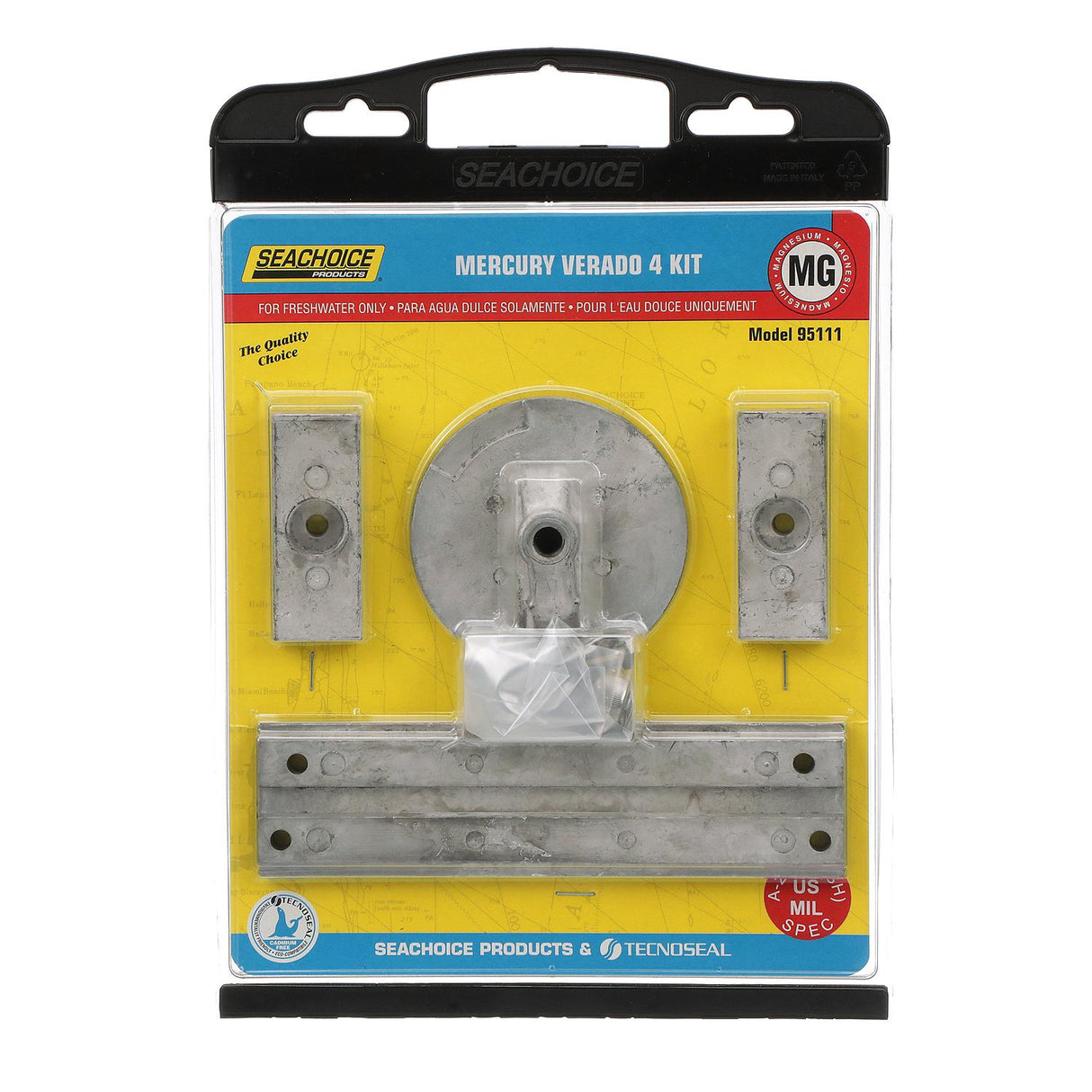Seachoice 95111 Magnesium Anode Kit For 4 Cylinder Mercury Verado