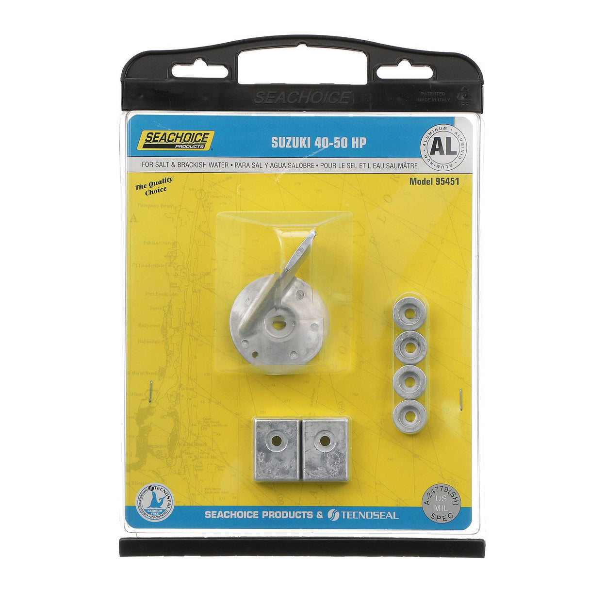Seachoice Anode Kit, Suzuki 40-50hp, Aluminum, Cadmium-Free, Environmentally Friendly