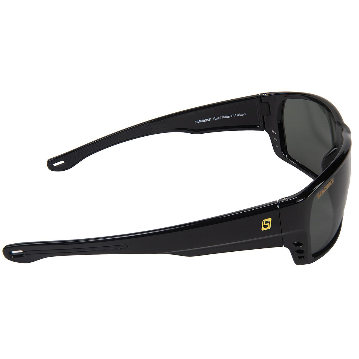 Seachoice 98802 "Reef Rider" Polarized Sunglasses, Frame: Shiny Black, Lens: Grey