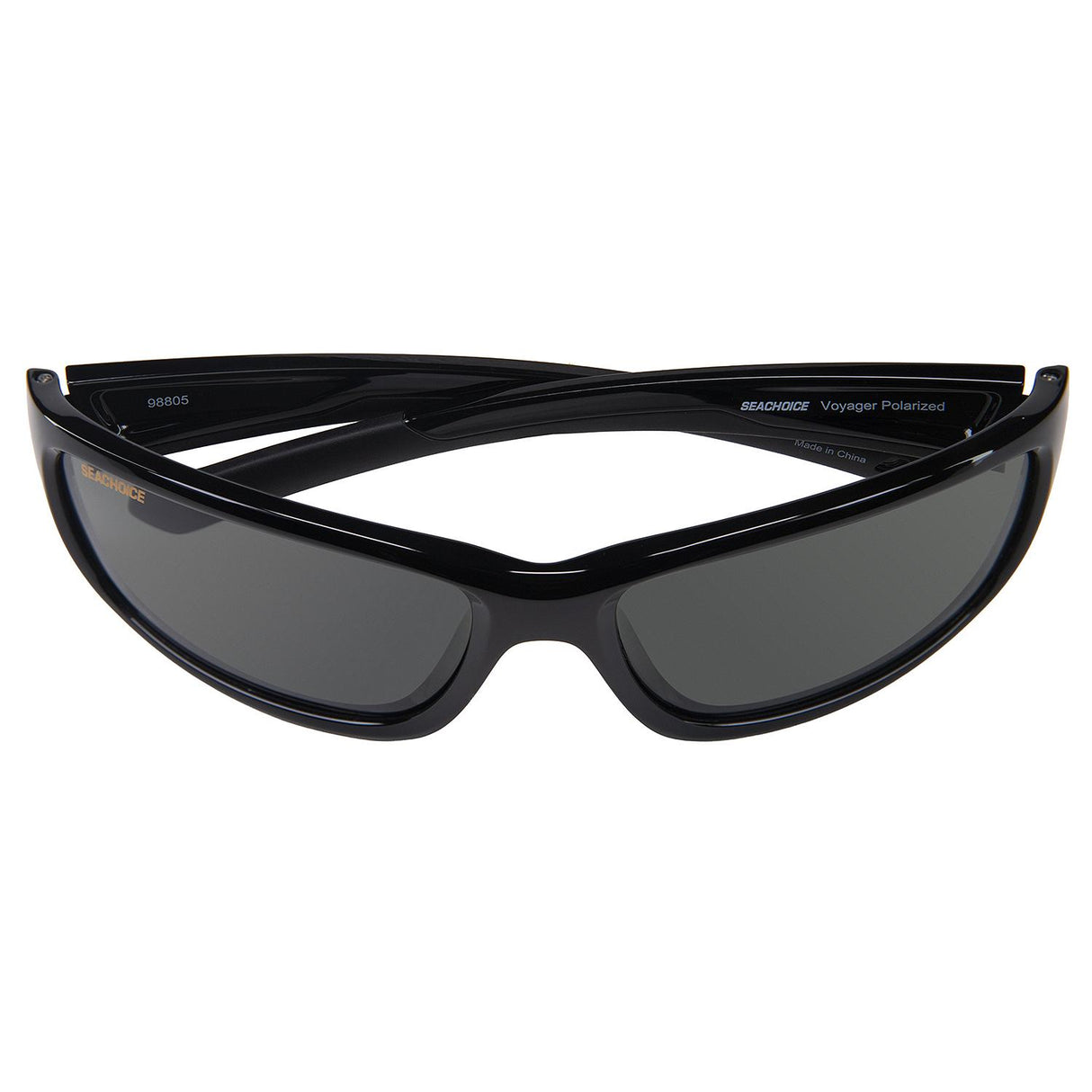 Seachoice 98805 "Voyager" Polarized Sunglasses, Frame: Black, Lens: Grey