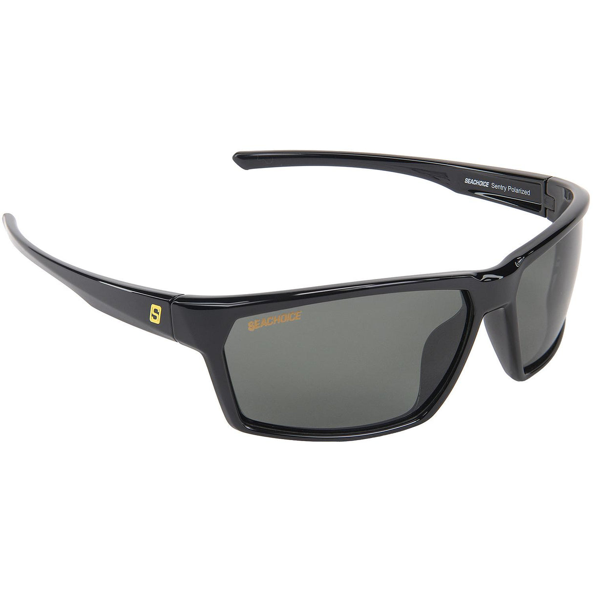 Seachoice 98812 "Sentry" Polarized Sunglasses, Frame: Shiny Black, Lens: Grey