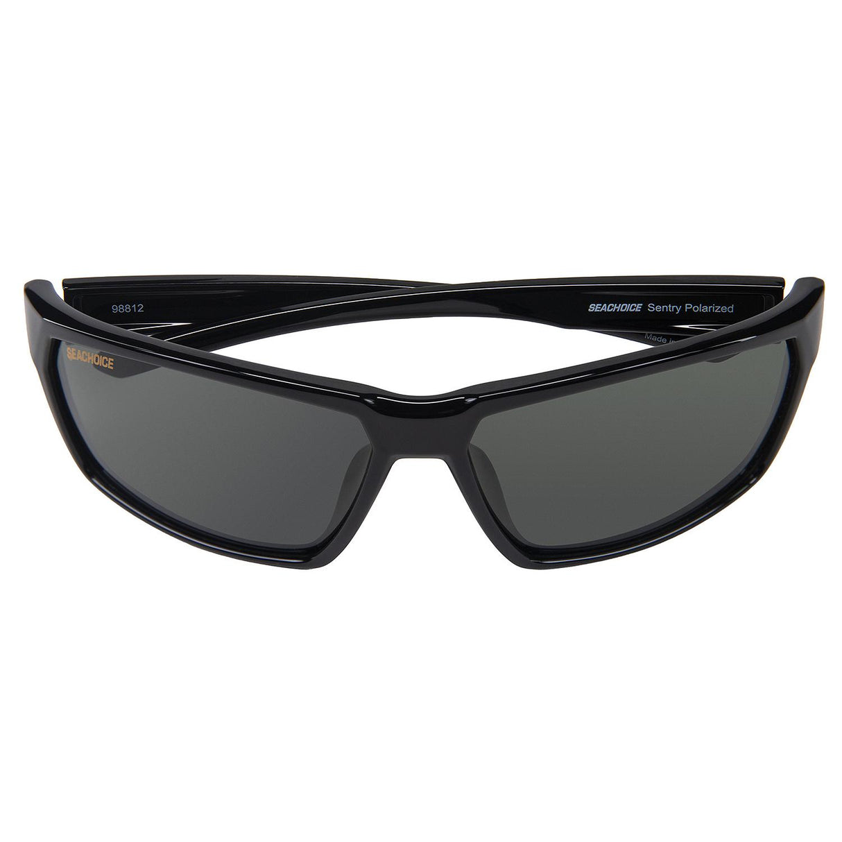 Seachoice 98812 "Sentry" Polarized Sunglasses, Frame: Shiny Black, Lens: Grey