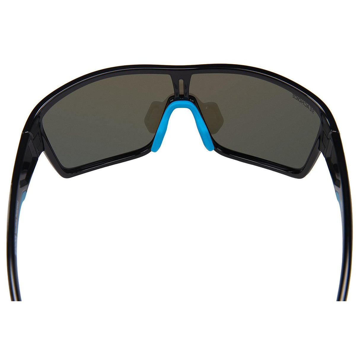 Seachoice 98817 "Nautilus" Polarized Sunglasses, Frame: Shiny Black, Lens: Blue Mirror