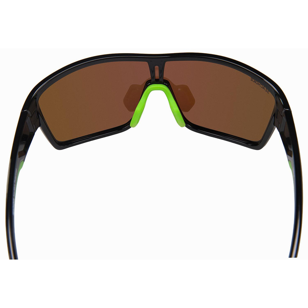 Seachoice 98818 "Nautilus" Polarized Sunglasses, Frame: Shiny Black, Lens: Green Mirror