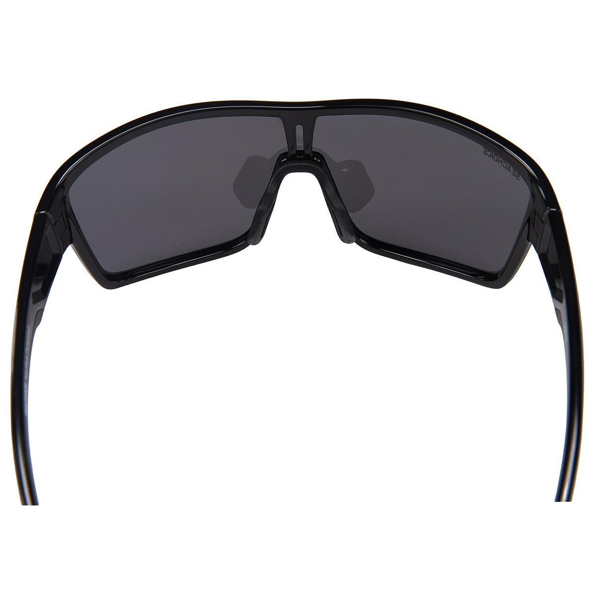 Seachoice 98819 "Nautilus" Polarized Sunglasses, Frame: Shiny Black, Lens: Full Silver Mirror