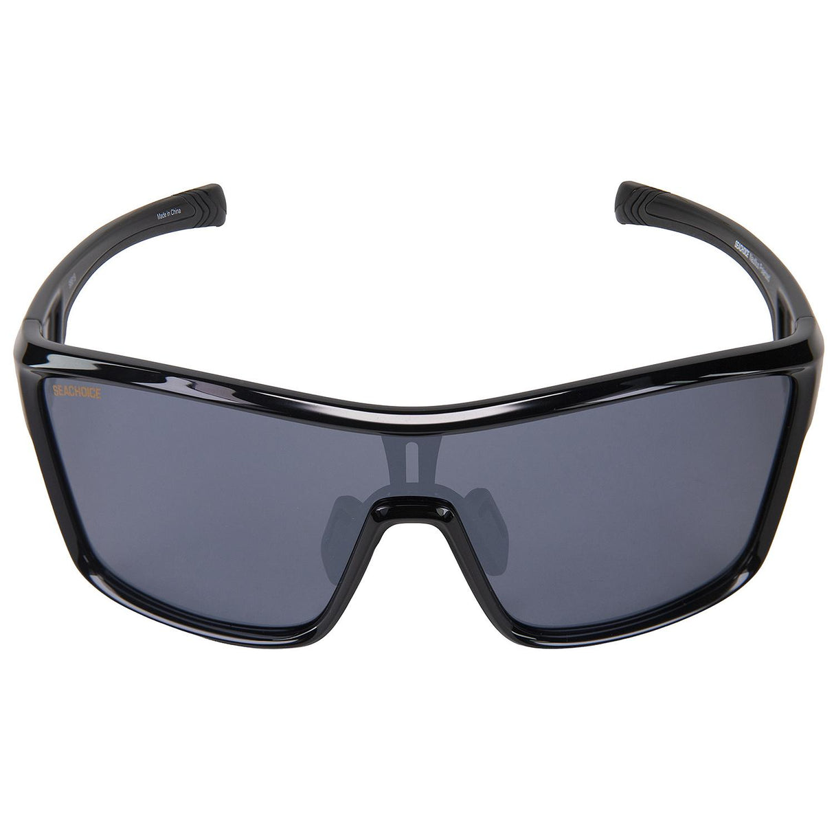 Seachoice 98819 "Nautilus" Polarized Sunglasses, Frame: Shiny Black, Lens: Full Silver Mirror