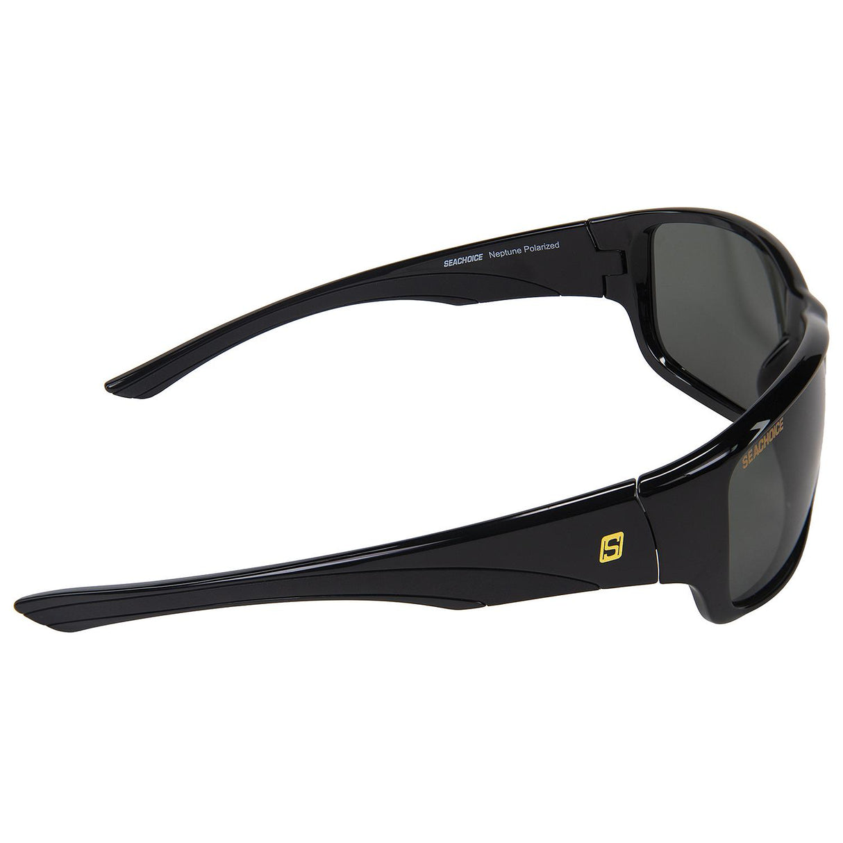 Seachoice 98824 "Neptune" Polarized Sunglasses, Frame: Shiny Black, Lens: Grey