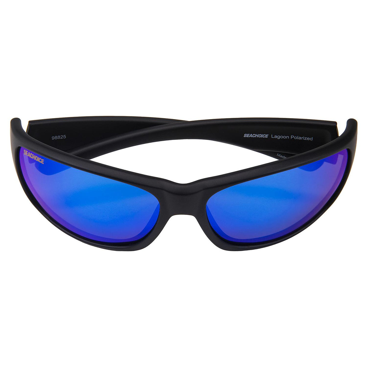 Seachoice 98825 "Lagoon" Polarized Sunglasses, Frame: Matte Black, Lens: Green Mirror