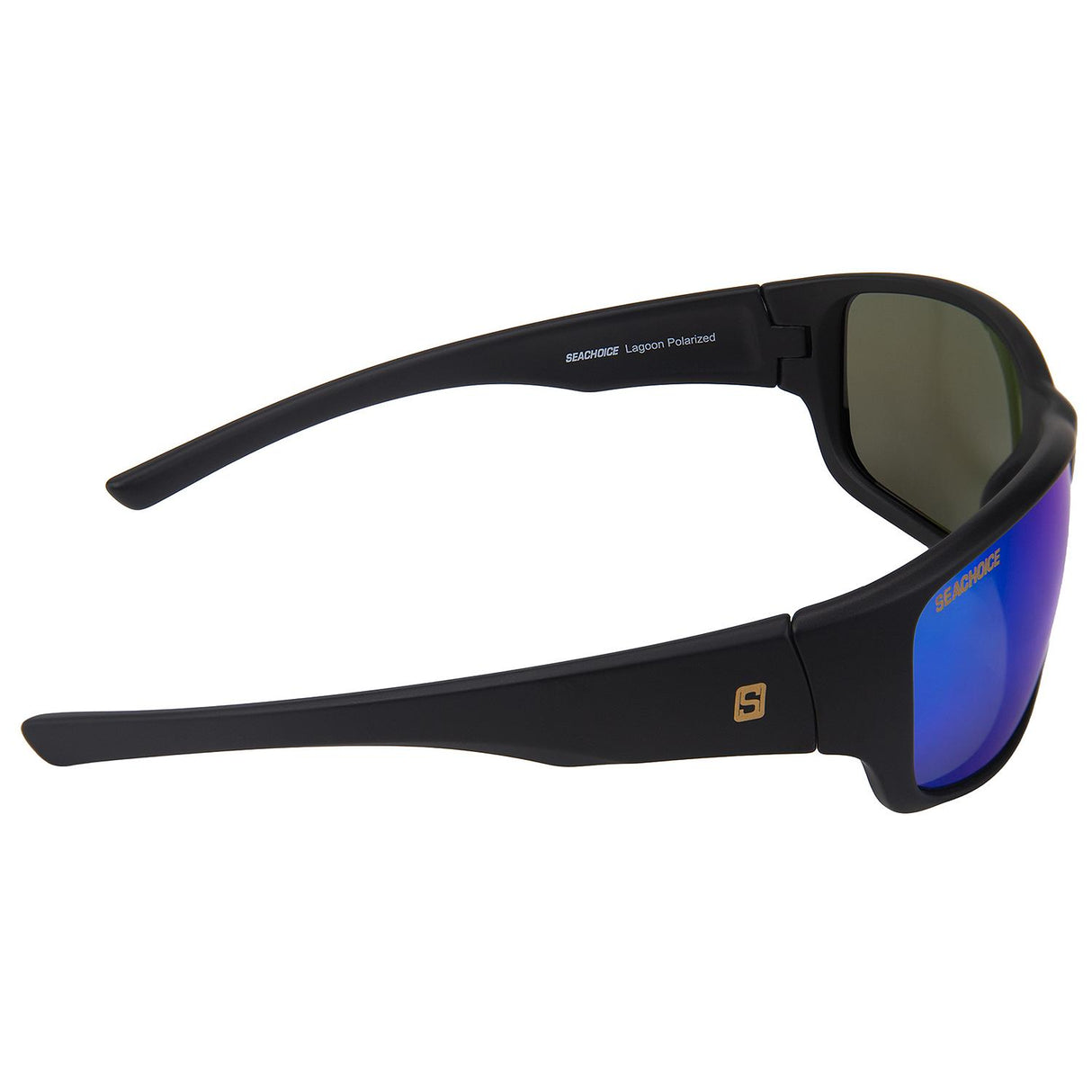 Seachoice 98825 "Lagoon" Polarized Sunglasses, Frame: Matte Black, Lens: Green Mirror
