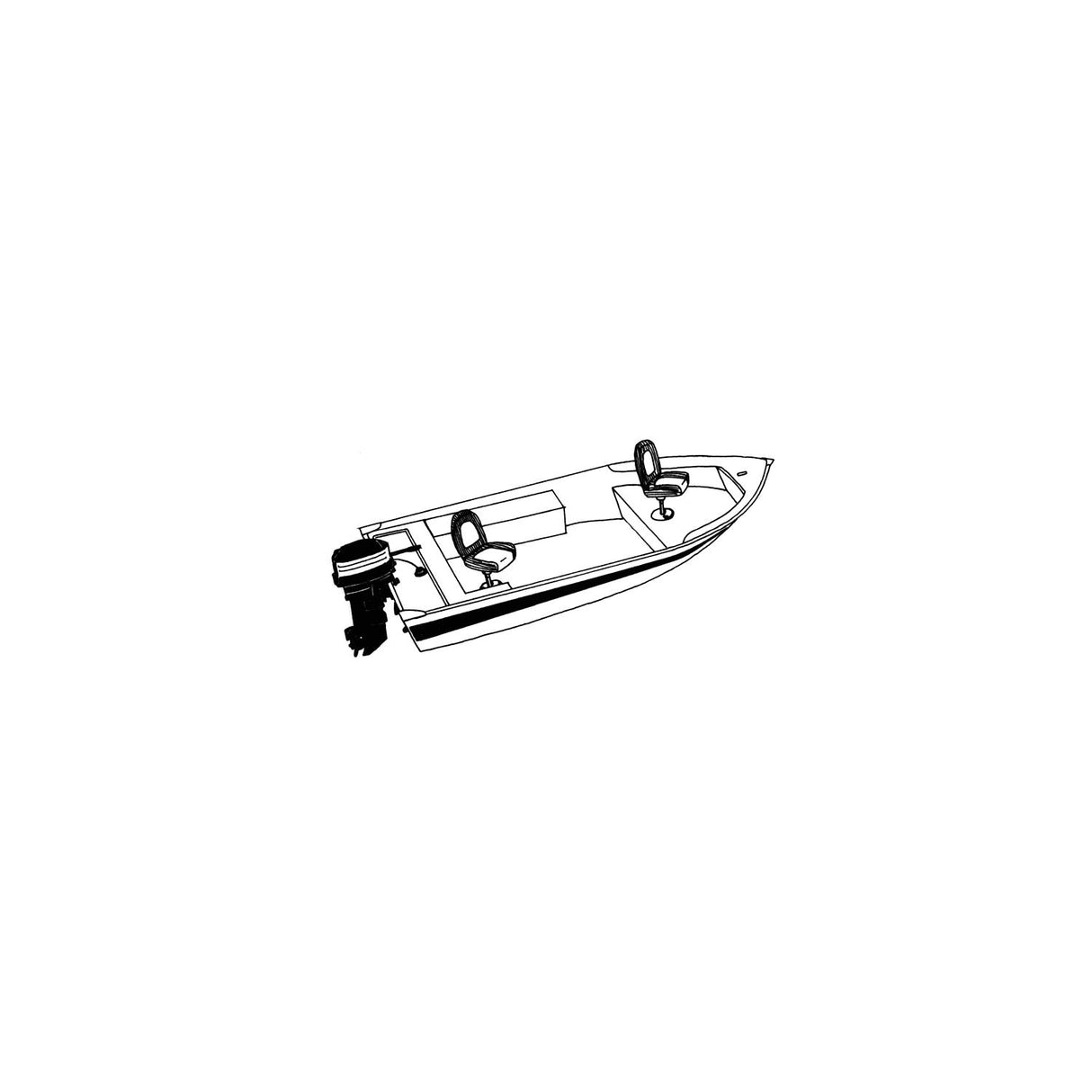 Carver 70124F10 V-Hull Fishing Narrow Series, 14'6, Poly-Flex II Slate Gray