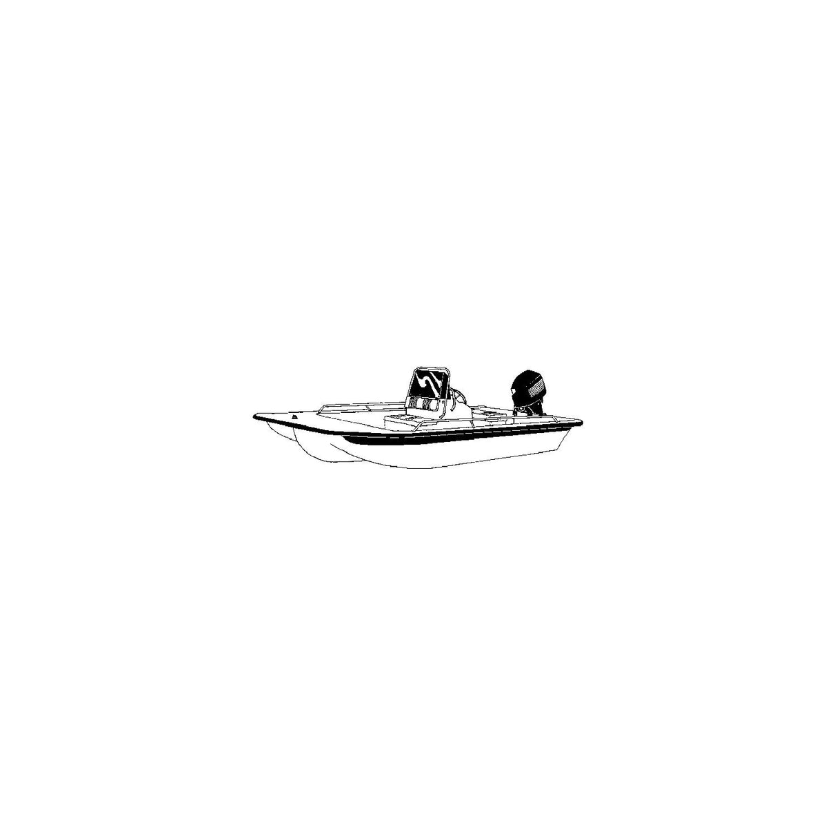 Carver 71020F10 Center Console Bay Style Fishing With Shallow Draft Hull, 20'6, Poly-Flex II Slate Gray O/B