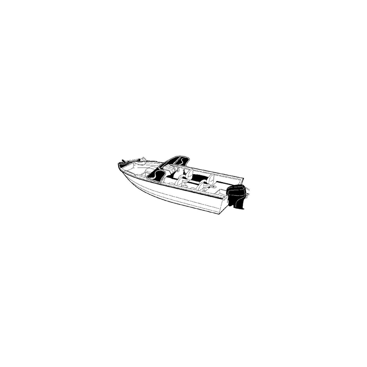 Carver 72316F10 Aluminum V-Hull Fishing With Walk-Thru Windshield - Wide Series, 16'6, Poly-Flex II Slate Gray