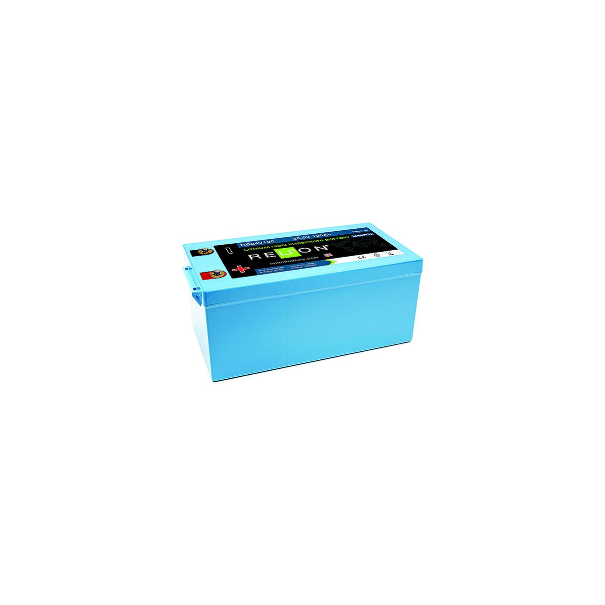 RELiON RB300 LiFePO4 Lithium Iron Phosphate 12V Battery, Group 8D