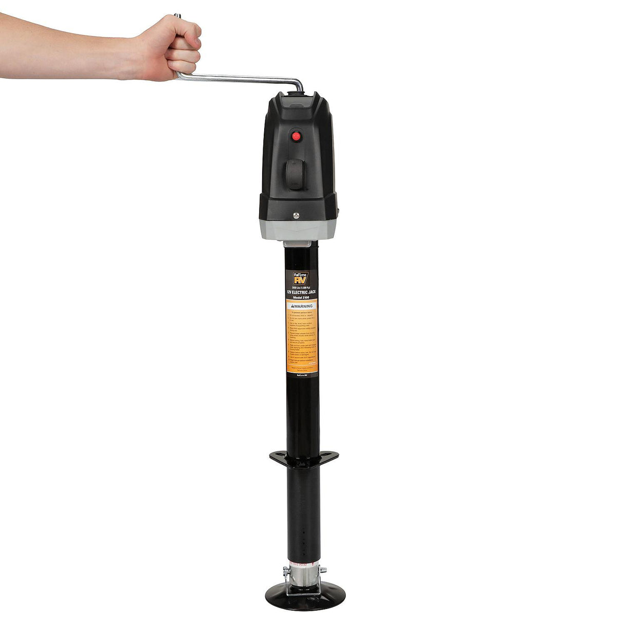 FulTyme RV 2100 Electric Trailer Jack, 3,500 Lb. Load Capacity, 12V Operation w/ Manual Override