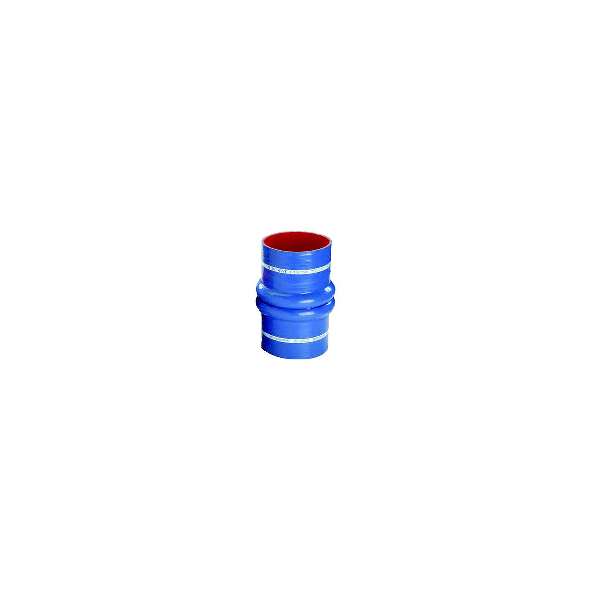 Blue Silicone "VHT" Double Hump Hose w/T-Bolt Clamps, 6"