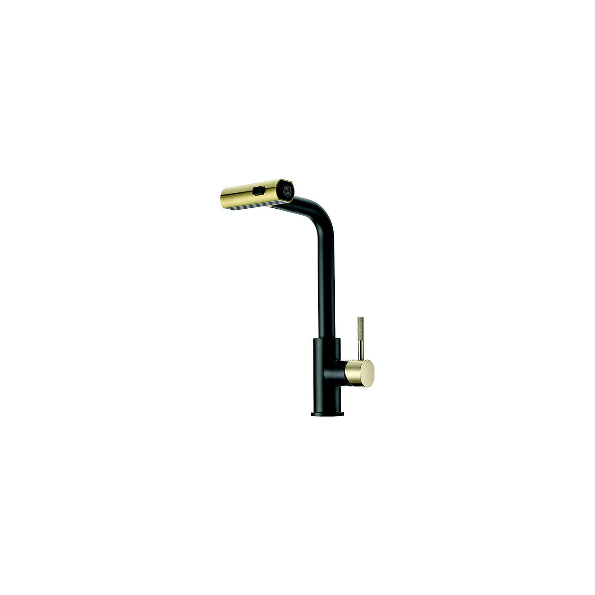 Dura Faucet DFMK511XMBMG Rainfall RV Kitchen Faucet, Matte Black/ Gold