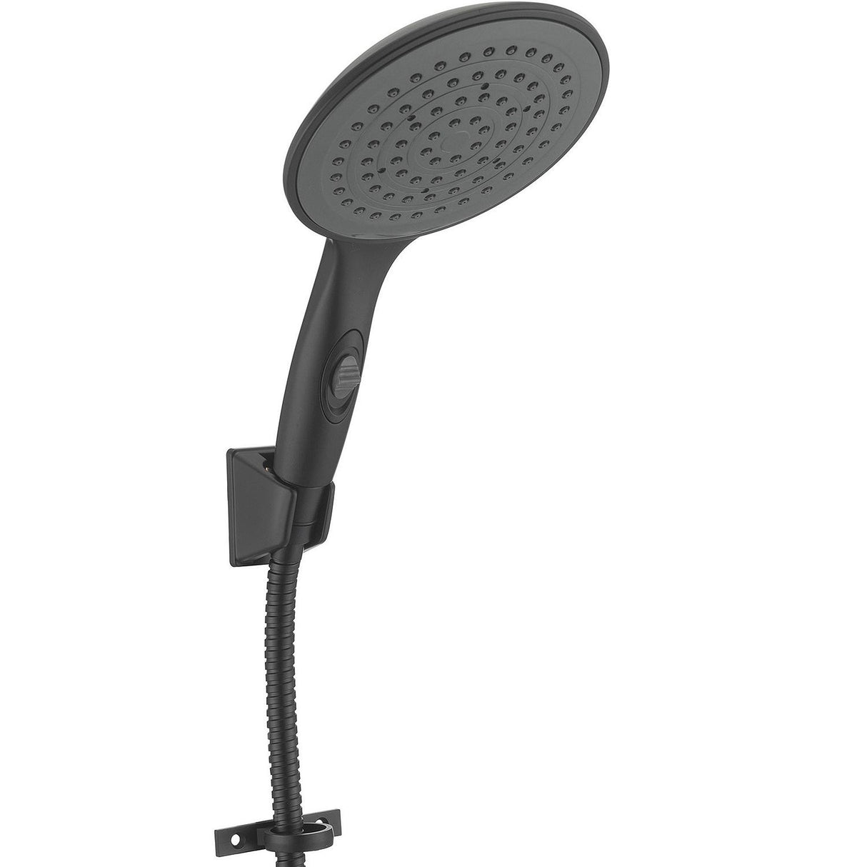 Dura Faucet DFSA434KMB Luxury 6” Rain Shower Wand and Hose Kit, Matte Black