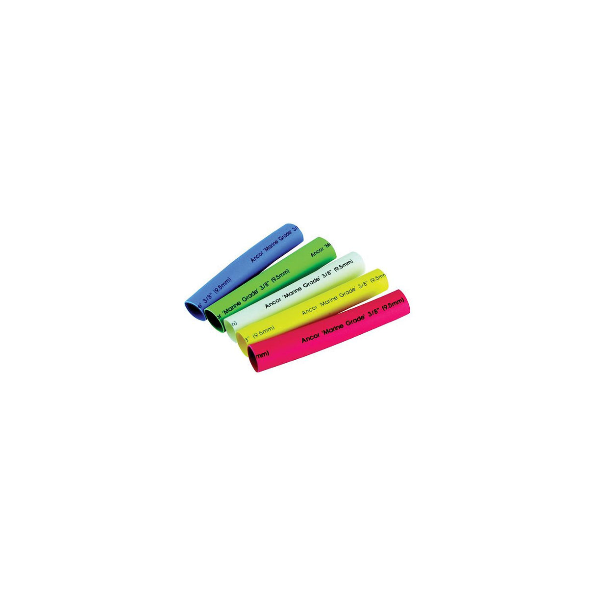Ancor Adhesive Lined Heat Shrink Tubing Assorted 3/8" x 6" (Black, Green, Red, White, Yellow)