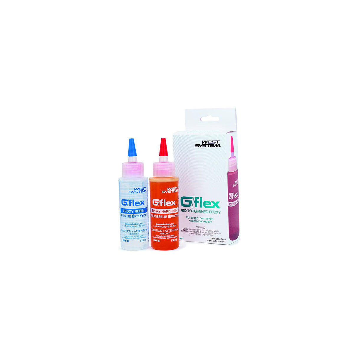 West System G/Flex Epoxy Bottles, 8 oz. (2ea 4 oz. bottles)