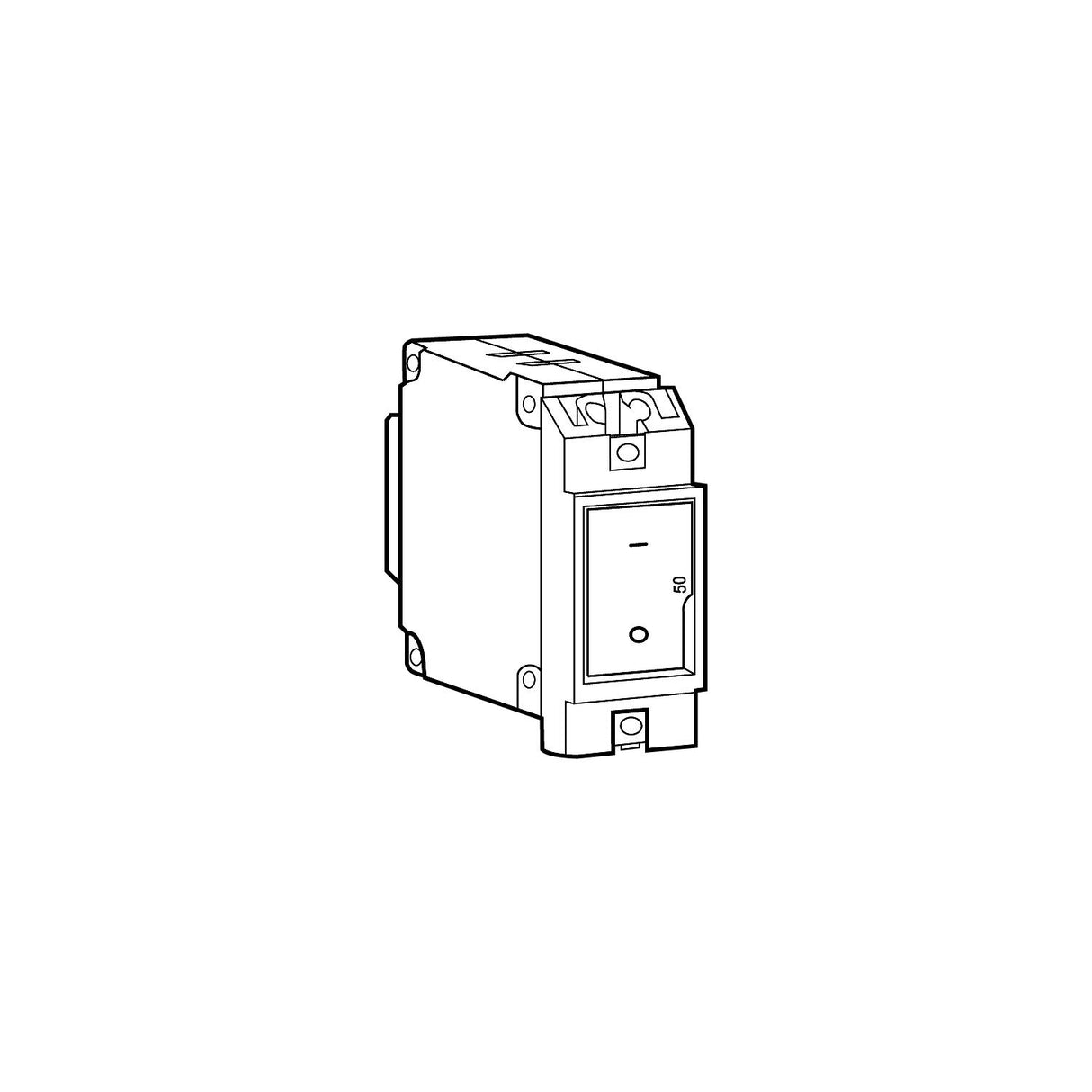 Blue Sea A-Series Flat Rocker Circuit Breaker, Single Pole Flat, 15 amps