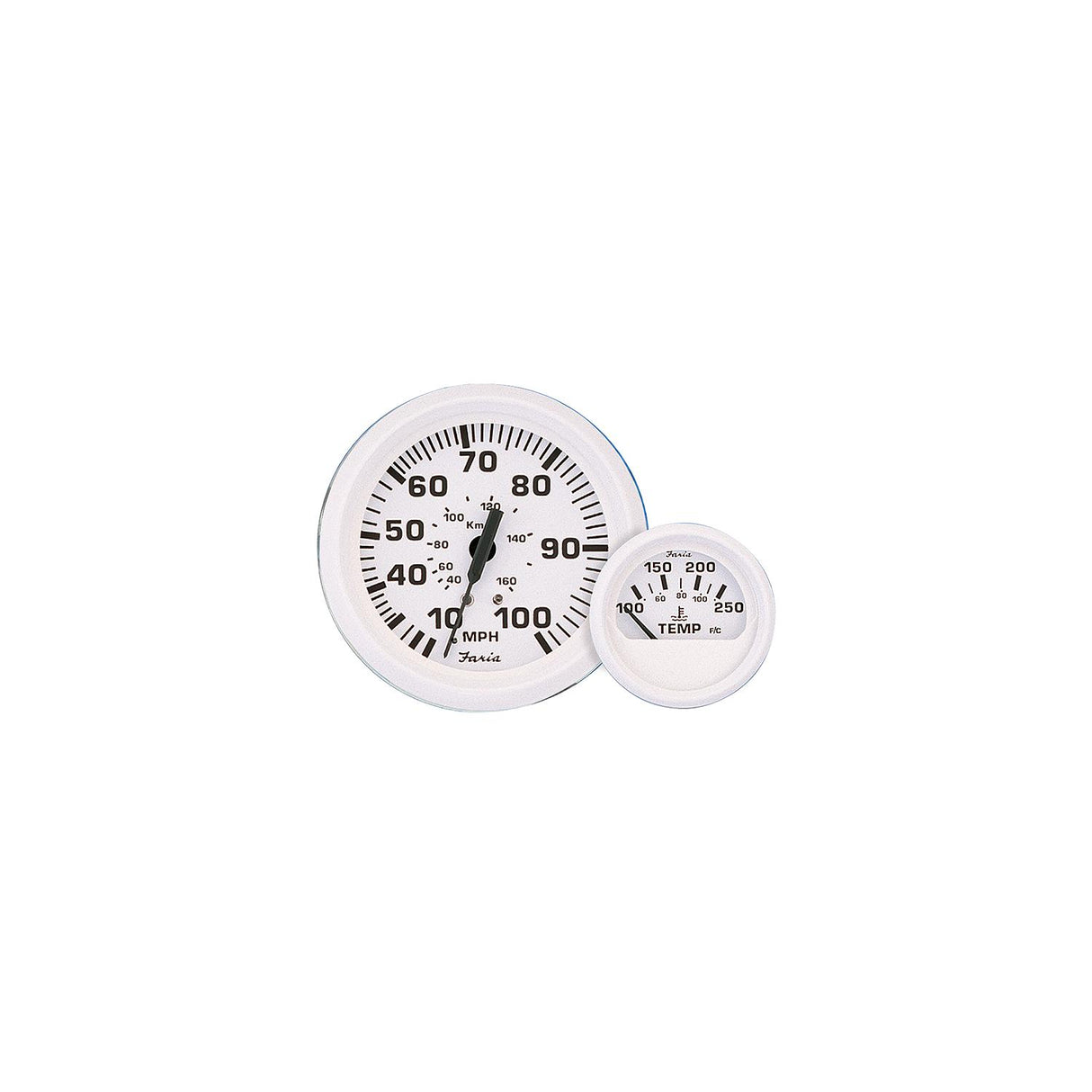 Faria Dress White 2" Voltmeter Gauge (10-16 VDC)
