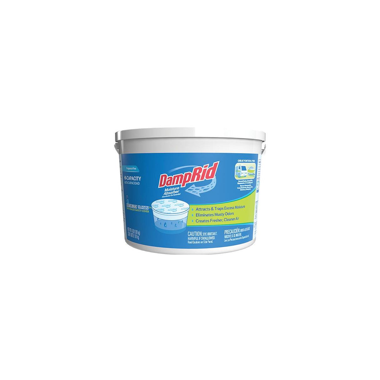 DampRid FG50FFESB High Capacity Moisture Absorber, 2 lb tub, up to 1,000 sq ft, Fragrance Free