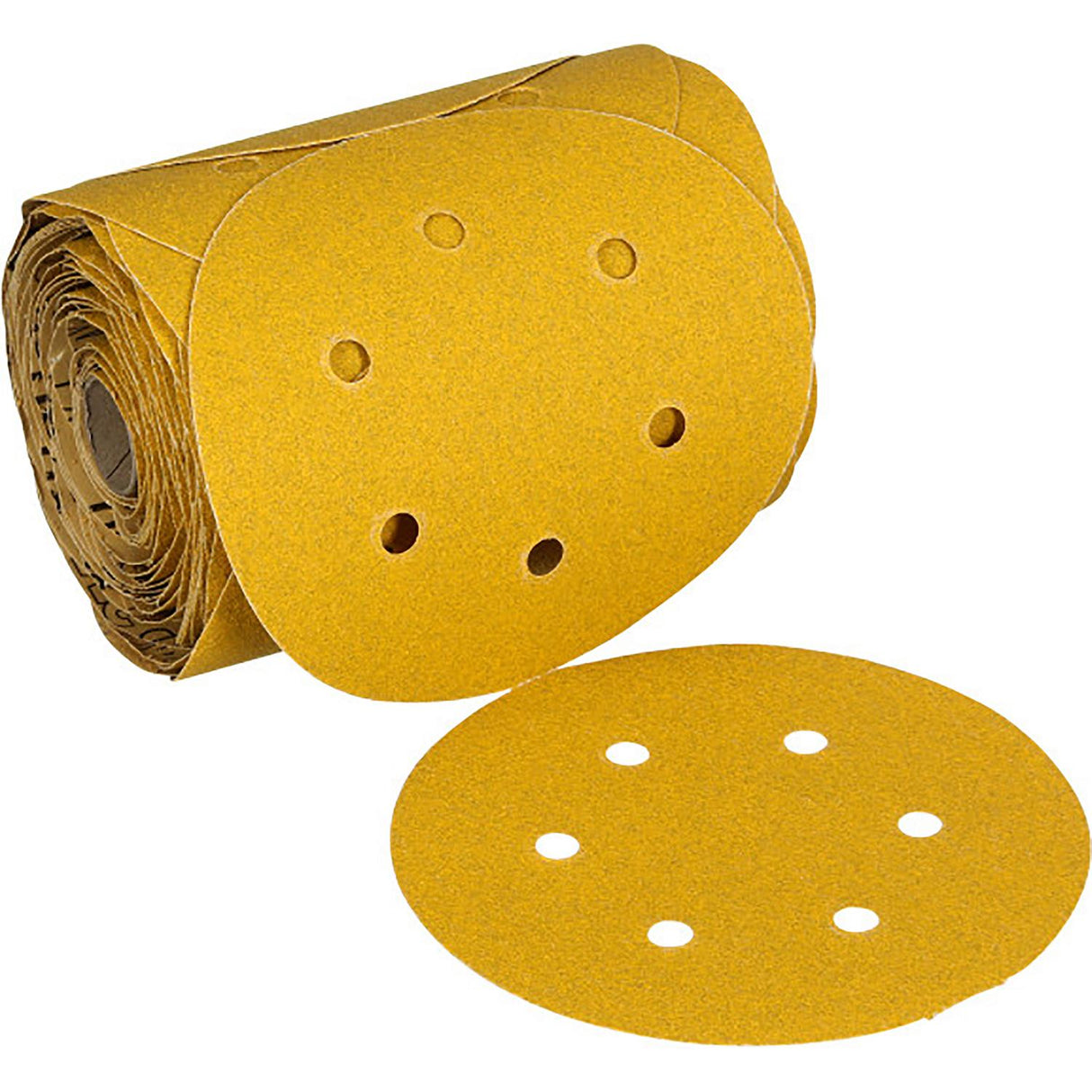61645 3M™ Stikit™ Gold Abrasive Disc Roll, 80D, 6 in, Dust-Free, 100 Discs/Roll, 6 Rolls/Case