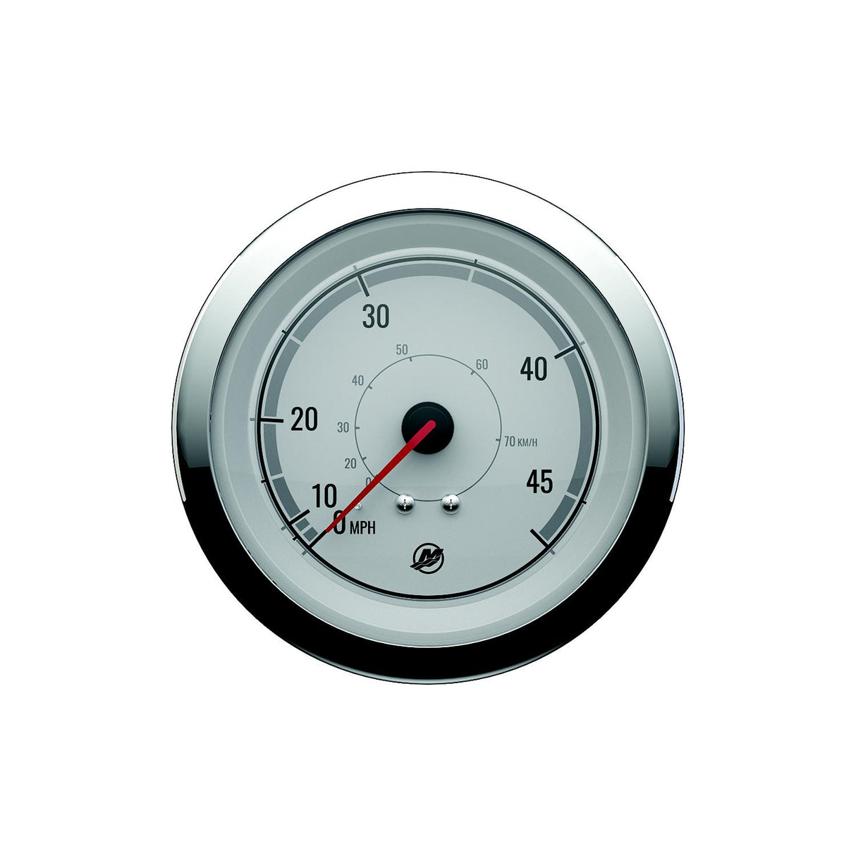 Quicksilver 8M6020075 Speedometer (45mph), White/Chrome