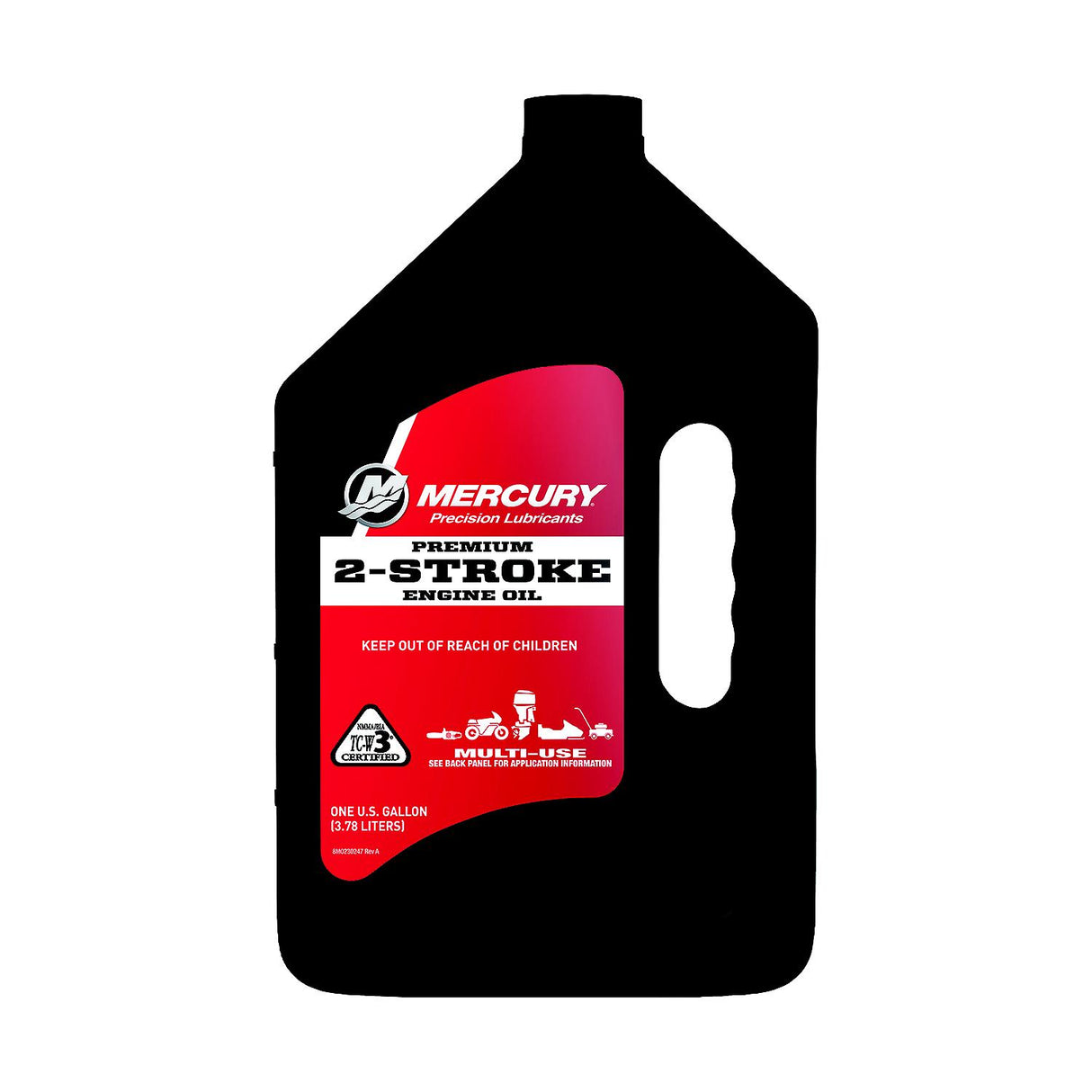 Mercury 8M0229790 Premium TC-W3 2-Stroke Engine Oil for Outboards, PWC, Snowmobiles and Motorcycles - 1 Gallon