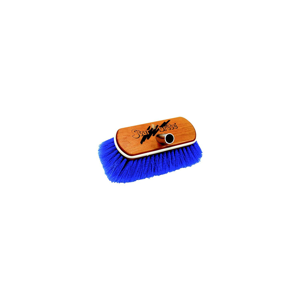 Starbrite 40171 8" Synthetic Wood Block Brush with Bumper, Medium, Blue