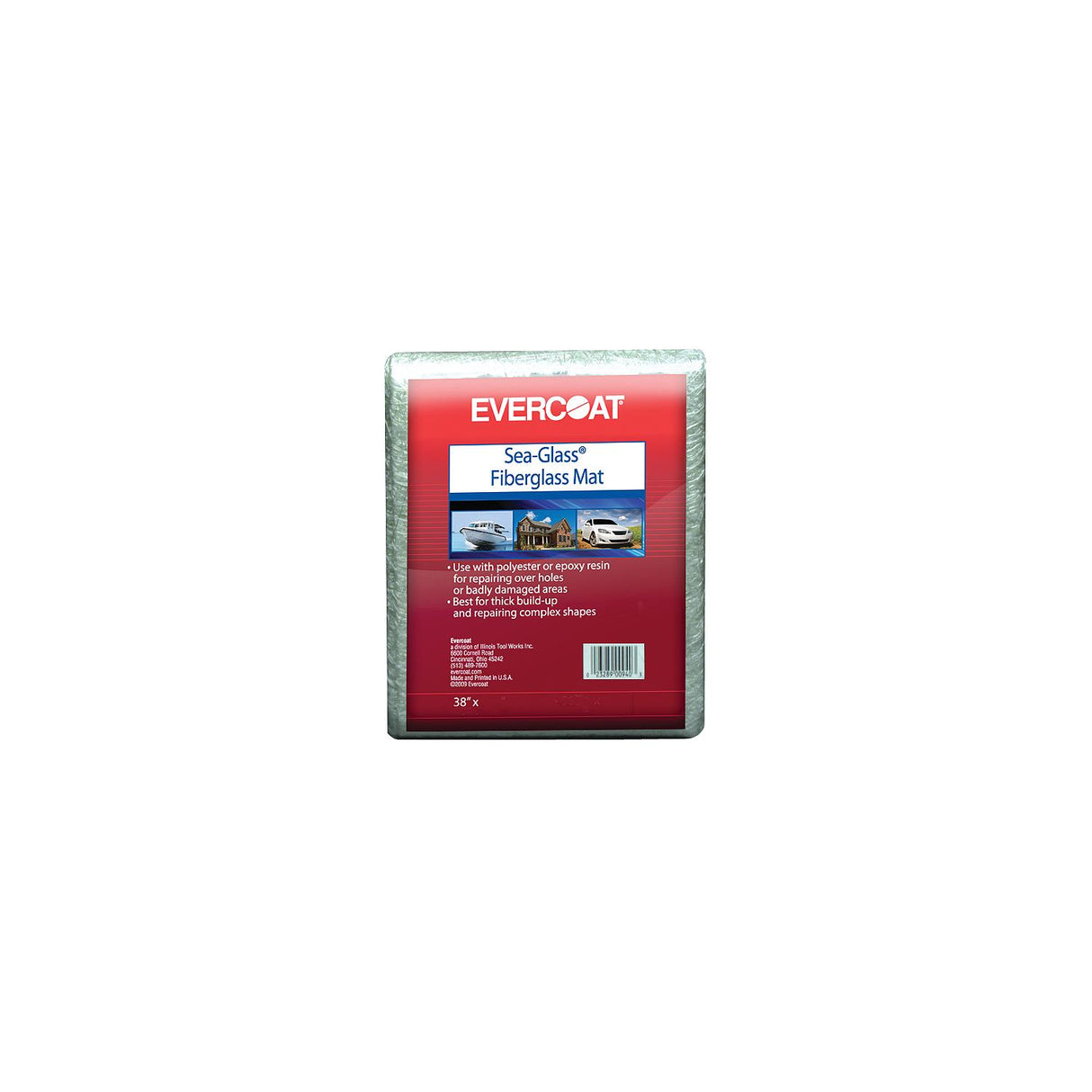 Evercoat 100940 Fiberglass Mat, 38" x 34"