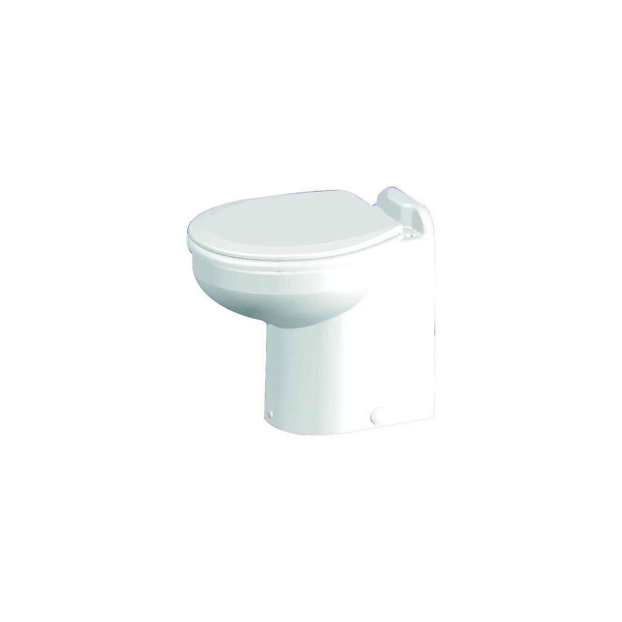 Raritan 221HS012 Marine Elegance Toilet - White, Straight Back, 14"W x 18-3/8"D x 14"H, 12V