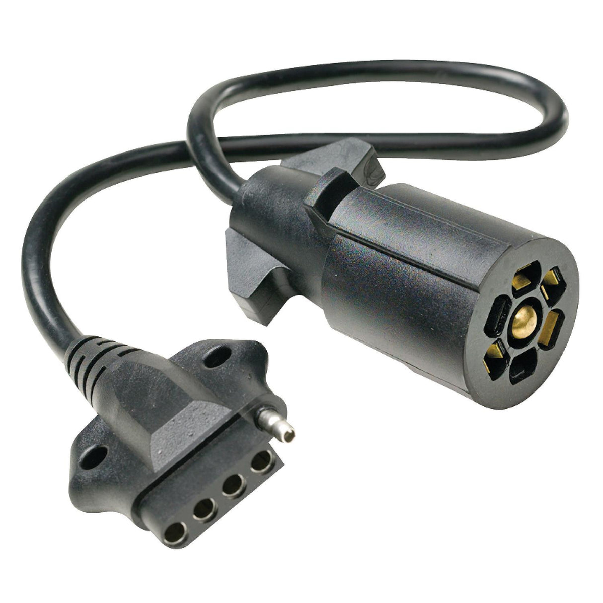 Seachoice 7-Way Round to 5-Way Flat Cable Adapter, Boat Trailer, 18 in.