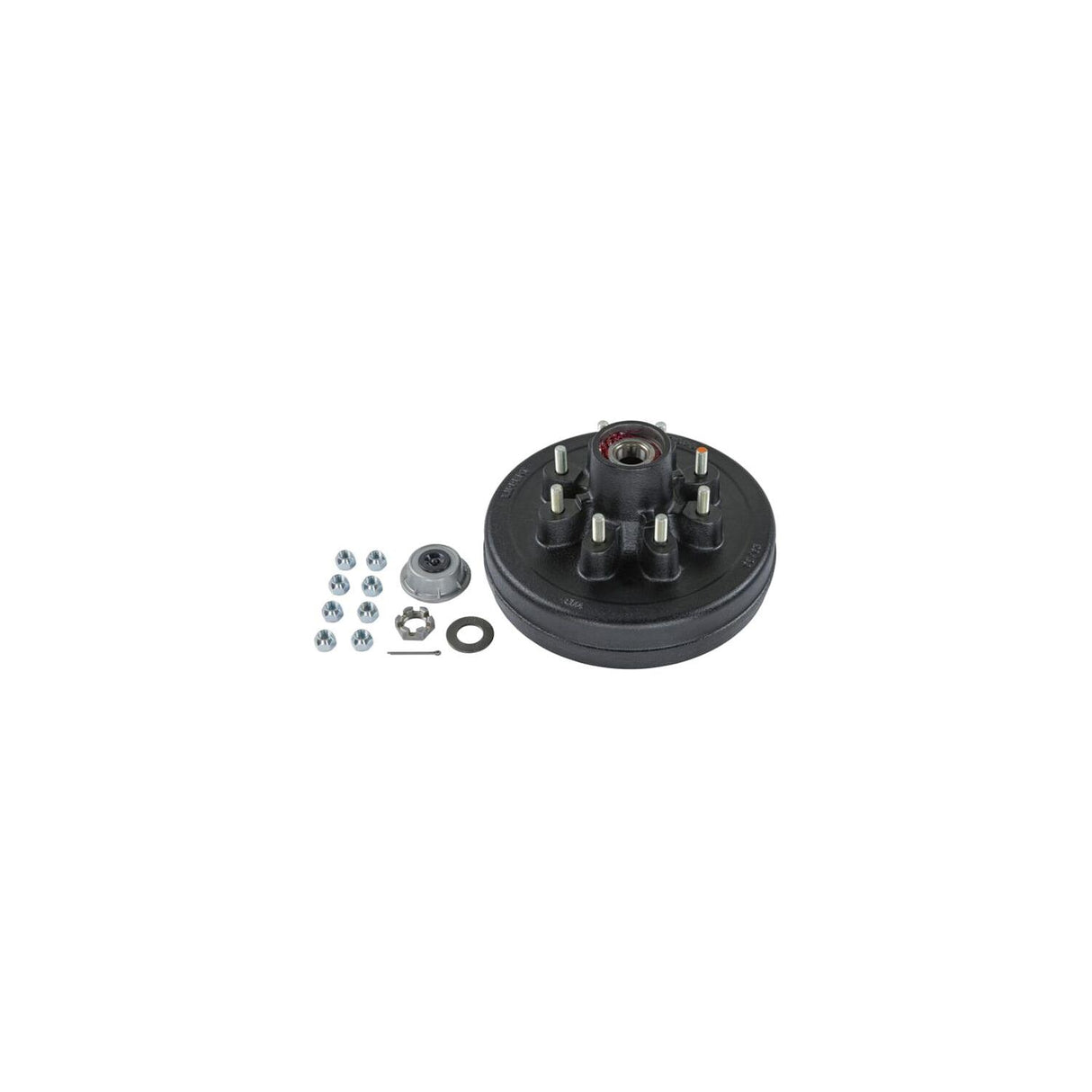 Lippert 2024013260 Brake Drum Hub Kit 12" with Installed Bearings - 8 on 6-1/2", 1/2" Studs, 7,000-lb. Axles #2024013260