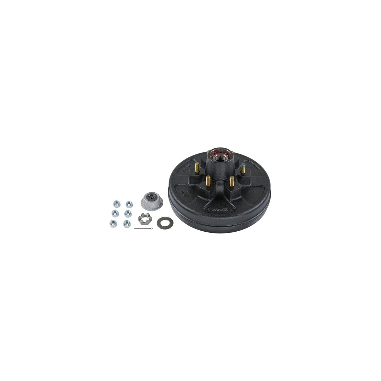 Lippert 2024013262 Brake Drum Hub Kit 12" with Installed Bearings - 6 on 5-1/2", 1/2" Studs, 6,000-lb. Axles #2024013262