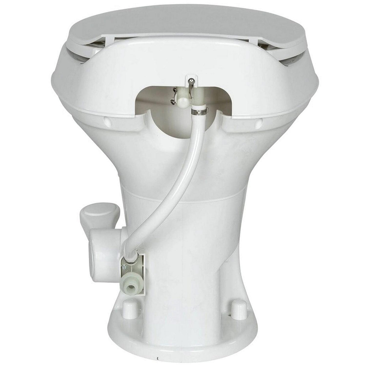 Flow Max™ RV Toilet - White Round Plastic Bowl