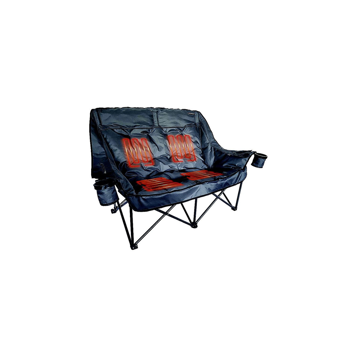 Lippert 2024043335 Big Bear Heated Folding Loveseat- Dark Grey