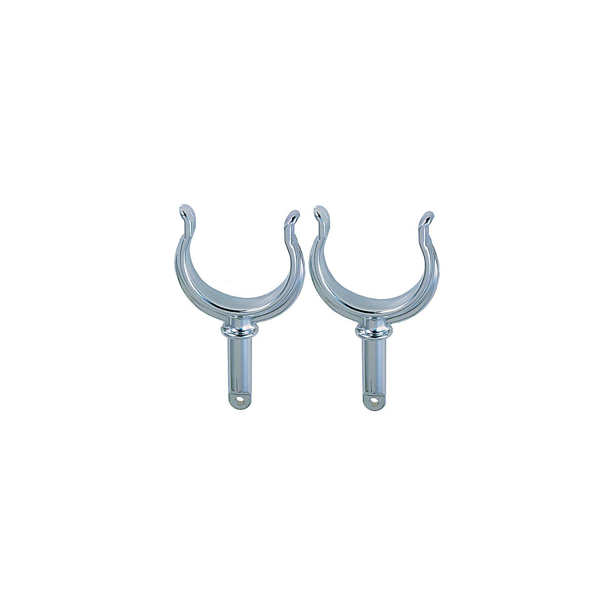 Ribbed Rowlock Horns, Zinc, Pair