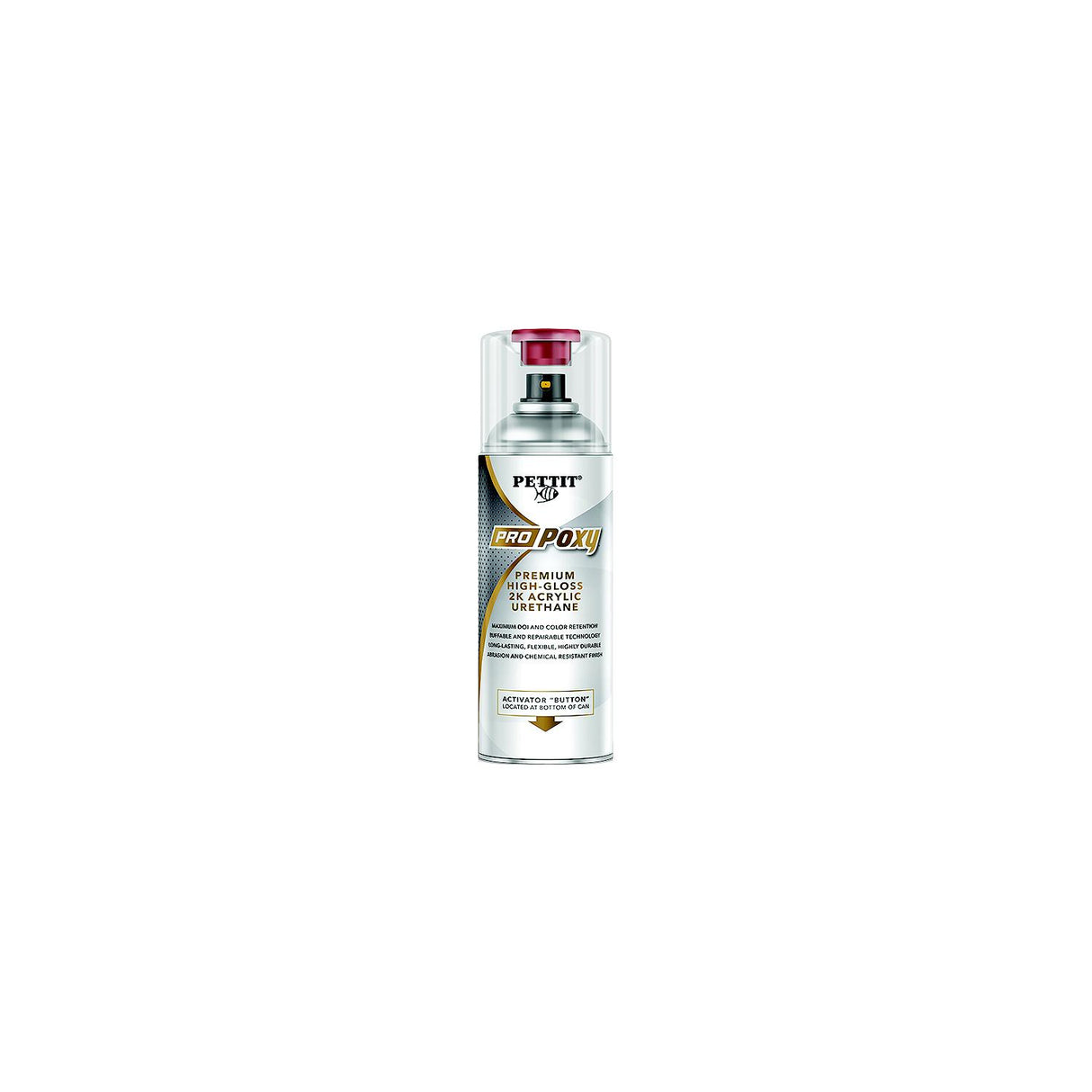 Pettit 3625A ProPoxy Acrylic Urethane Topside Paint Aerosol, Vivid Red
