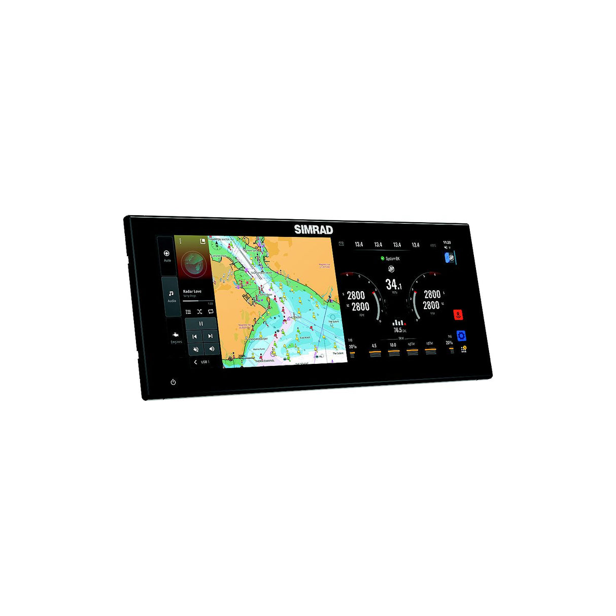 Simard 00016216001 NSX™ Ultrawide Smart Chartplotter & Fishfinder, NSX 3012UW w/Active Imaging 3-in-1, 12"