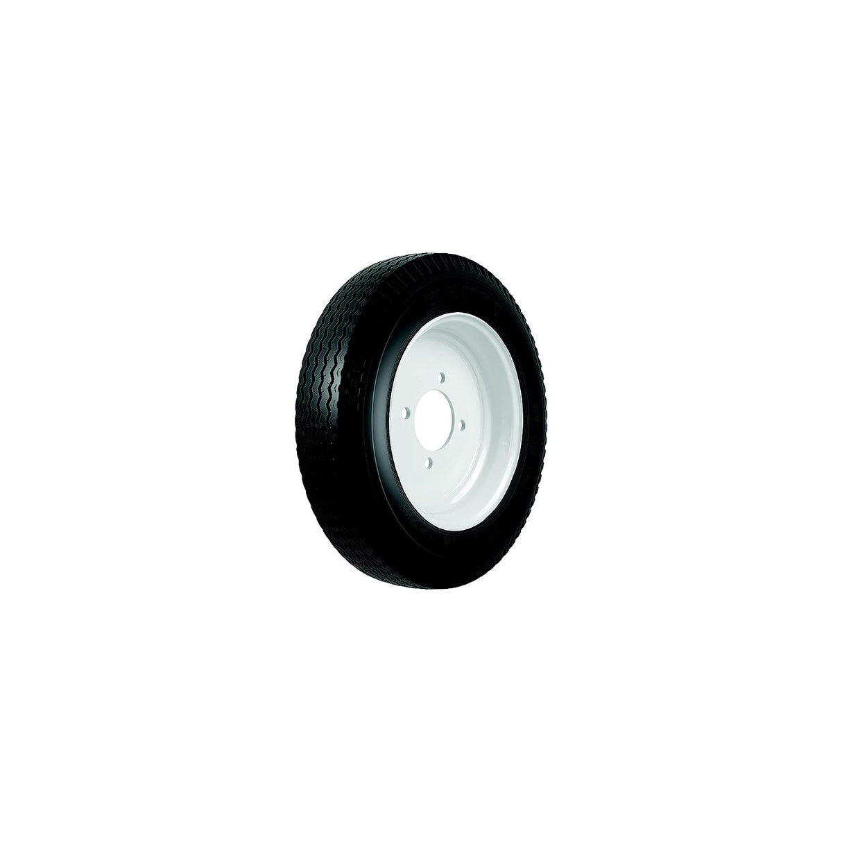 Loadstar Bias Tire and Wheel (Rim) Assembly K353 530-12 5 Hole 6 Ply White, Conventional