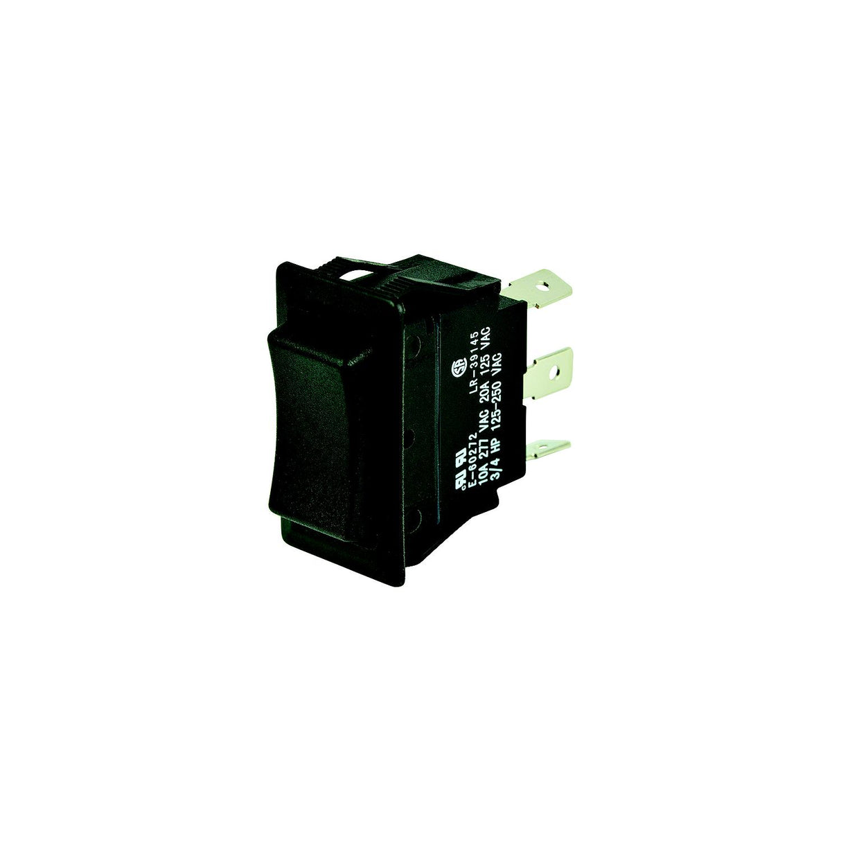 BEP 1001711 Rocker Switch, (On)-Off-(On), SPDT, 1/4" Blade Terminals